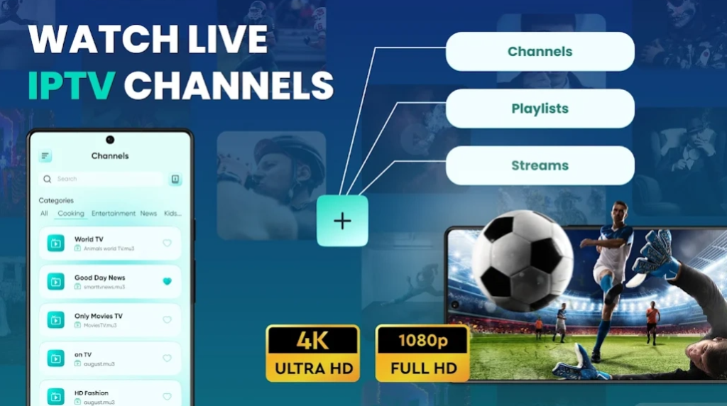 Infographic illustrating how to stream live sports using IPTV, with steps covering choosing the right provider, ensuring streaming quality, device compatibility, internet speed requirements, and interactive features for an enhanced viewing experience.