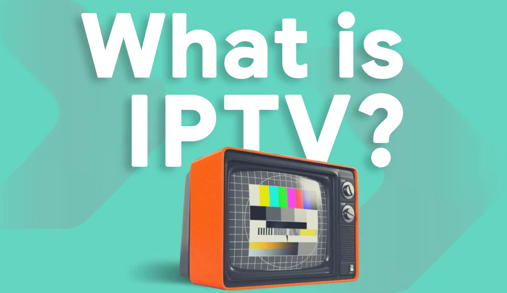 Illustration of IPTV streaming concept featuring a smart TV, tablet, and smartphone displaying various live TV channels and on-demand content, symbolizing flexibility and multi-device compatibility.